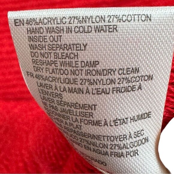 NWOT RDI Cozy Mock Neck Dolman Pullover Red Chunky Knit Sweater - Picture 6 of 7